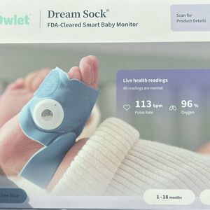 Owlet Dream Sock Baby Monitor - Light Blue